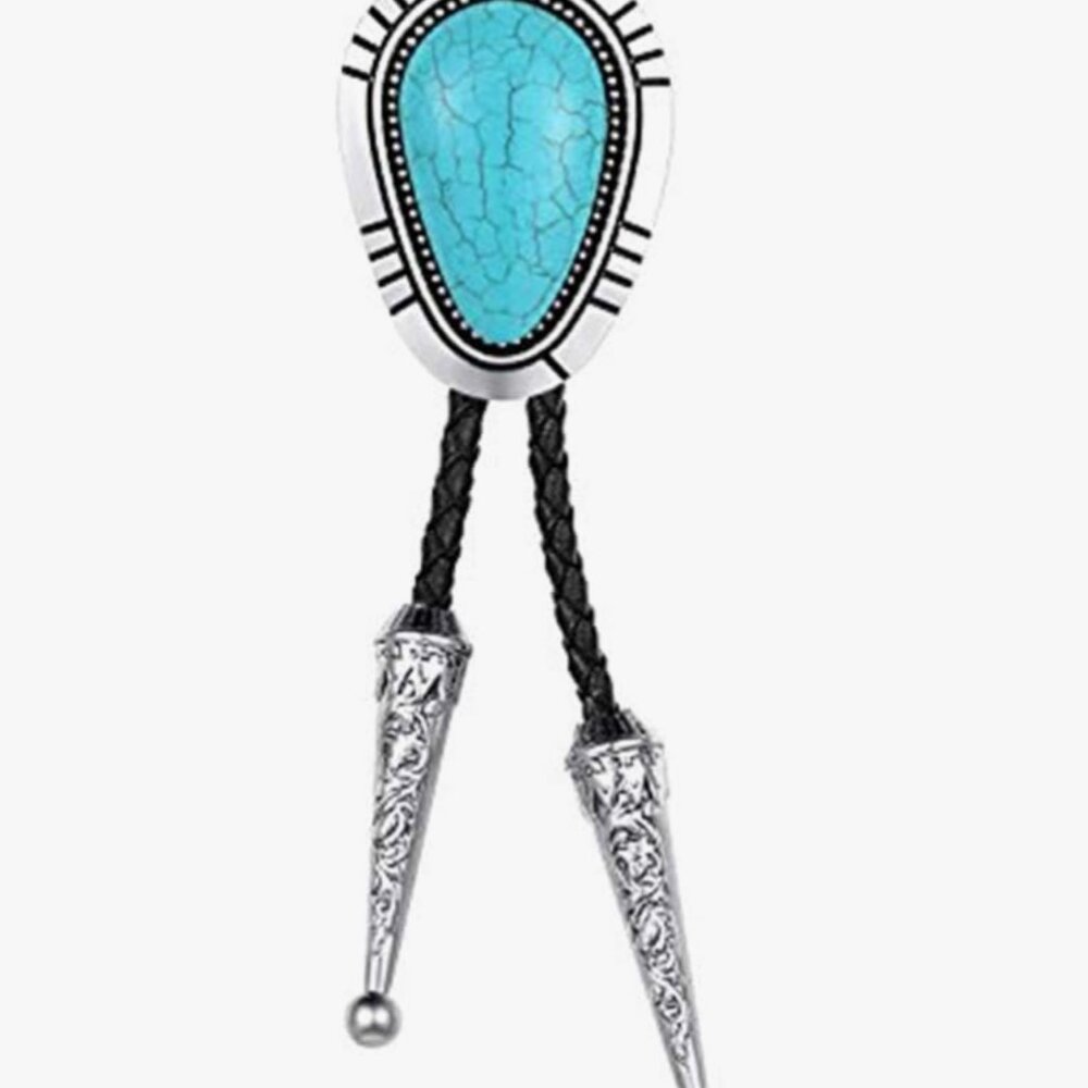 Blue Stone Vintage Bolo Western Tie